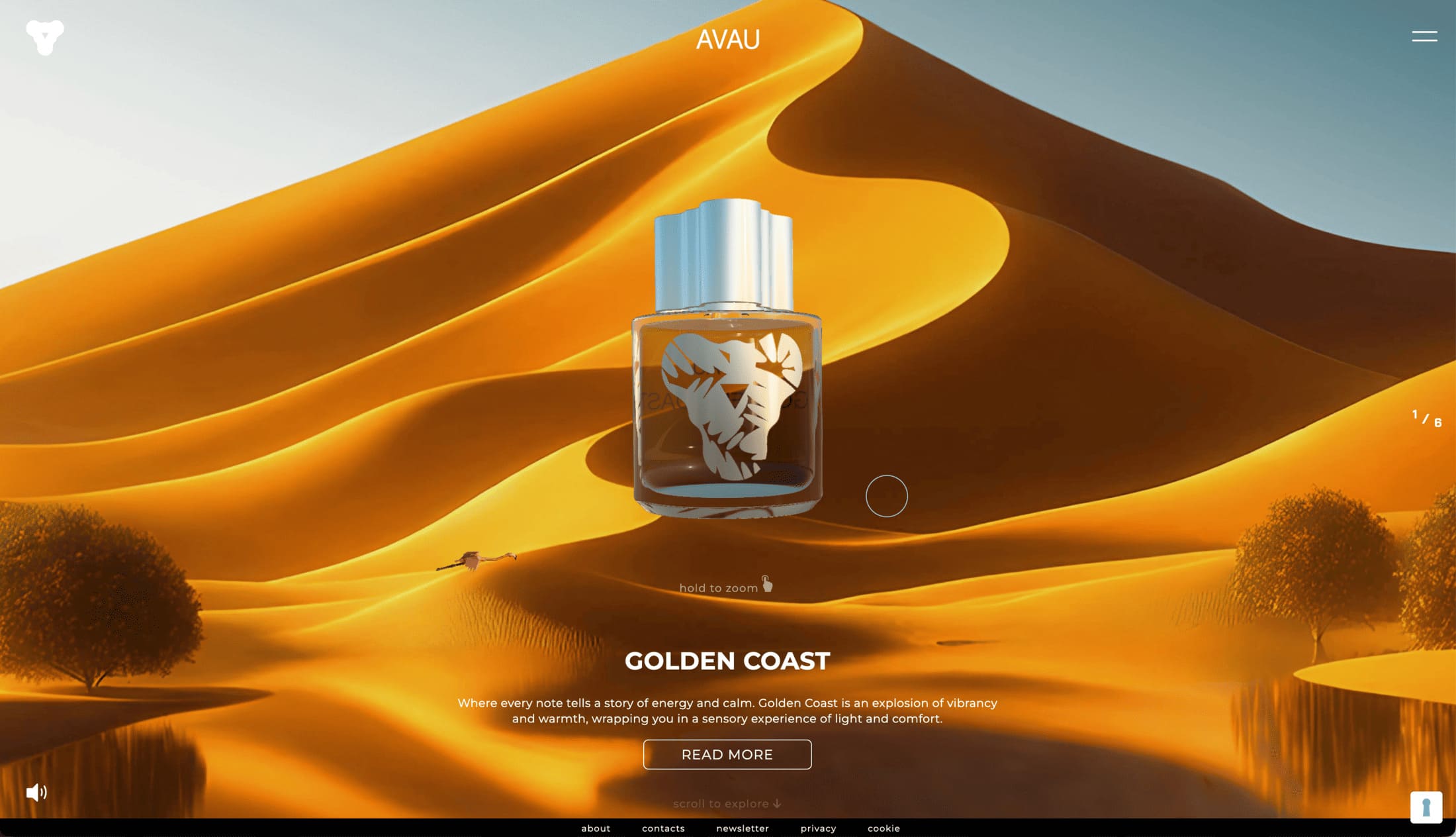Avau - Web experience WebGL
