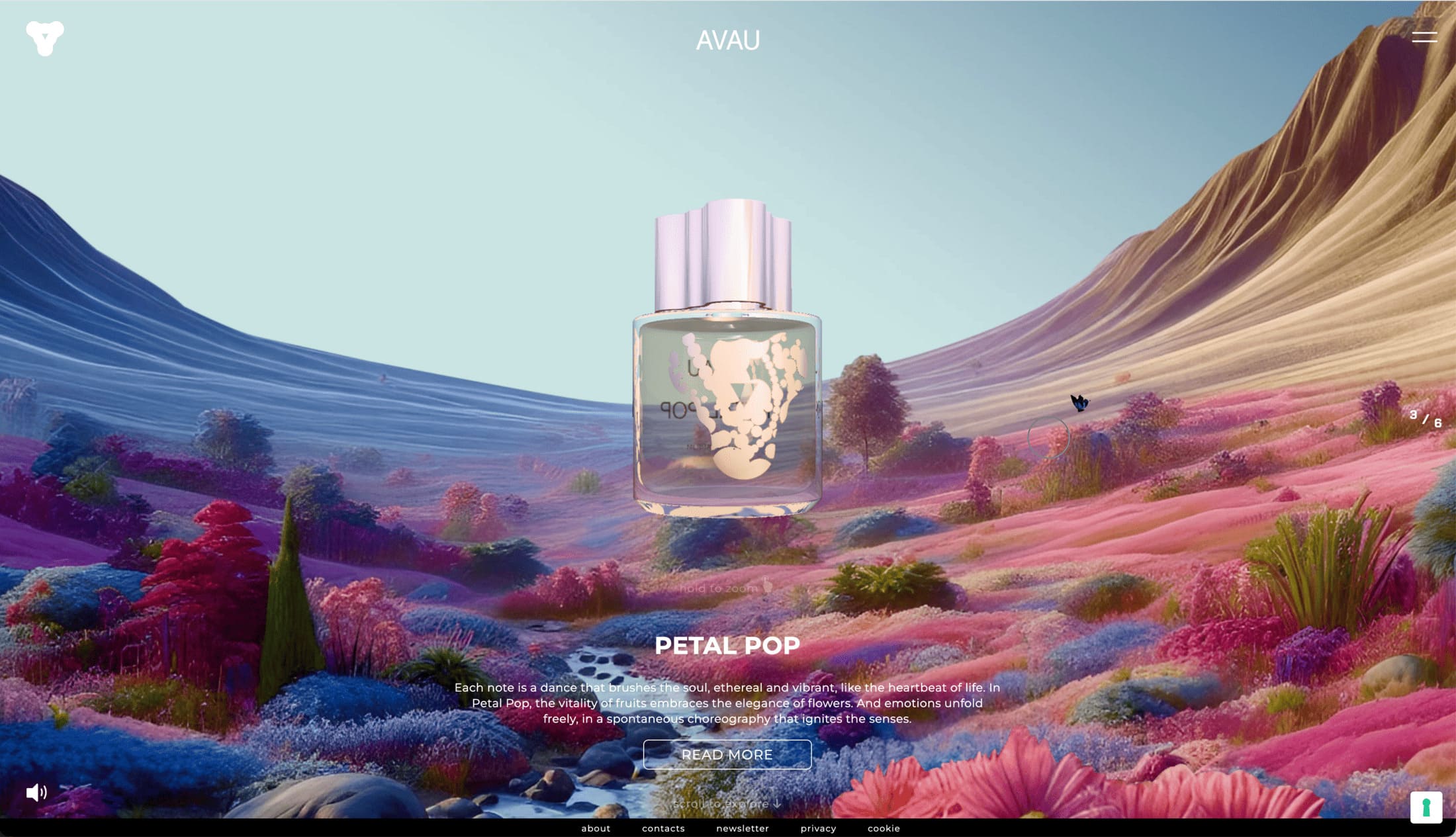 Avau - Web experience WebGL